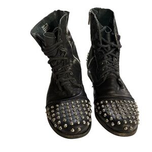 Steve Madden Studded Black Combat Boots
